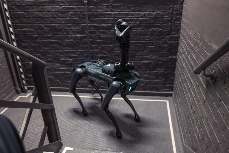 Boston Dynamics Spot robot in staircase