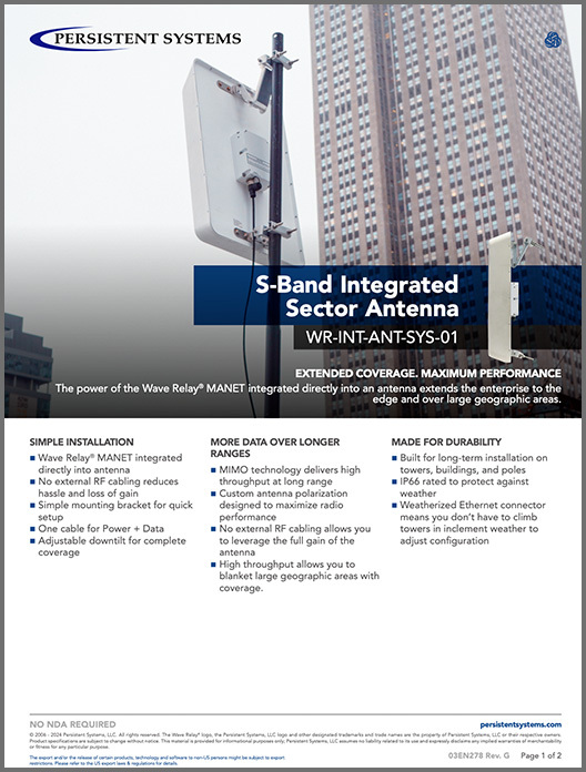 S-Band Integrated Sector Antenna