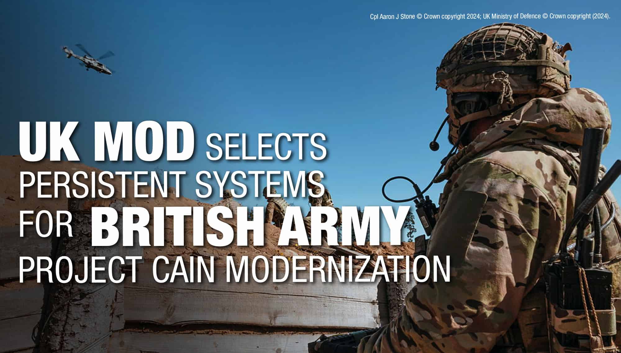 UK Ministry of Defence selects Persistent Systems’ Wave Relay® MANET for Project CAIN modernization