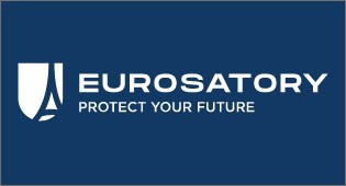 Eurosatory logo on a dark blue banner with a shield graphic and the slogan 'Protect Your Future'.