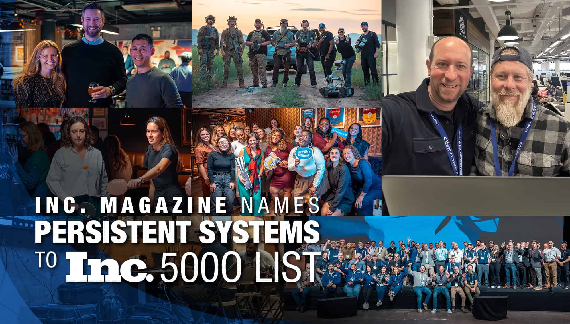 Persistent Systems Named to Inc. 5000 List of America’s Fastest-Growing Private Companies for Second Consecutive Year